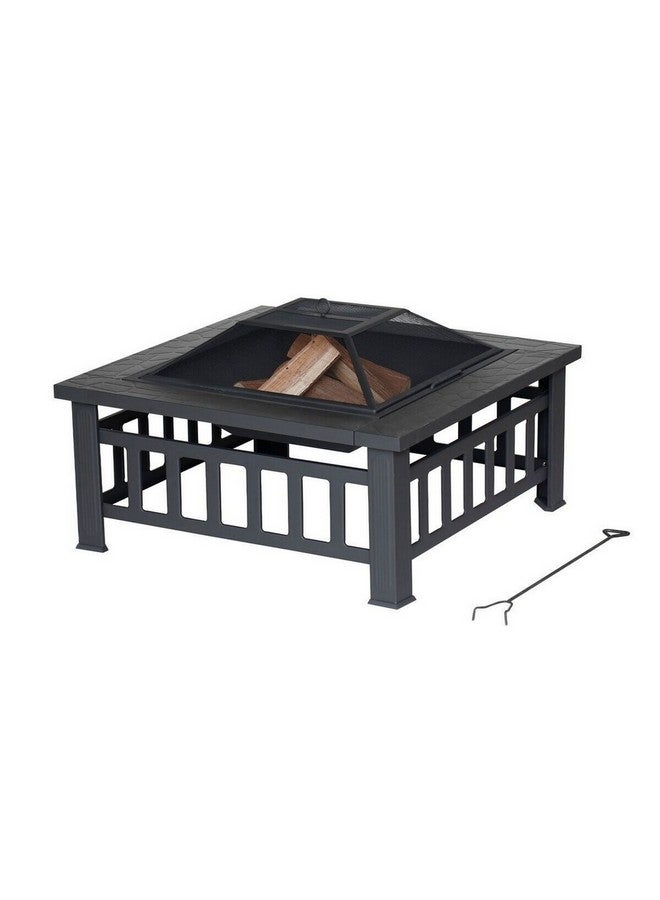 موقد نار مربع الشكل يعمل بالحطب أسود 32 إنش SRFP12104 - Image 3